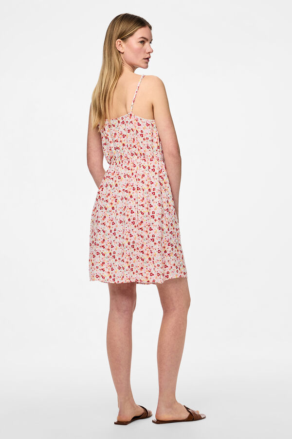 Pieces Vestido midi de tirantes blanco