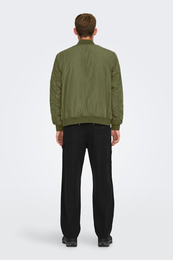 Only & Sons Chaqueta bomber verde