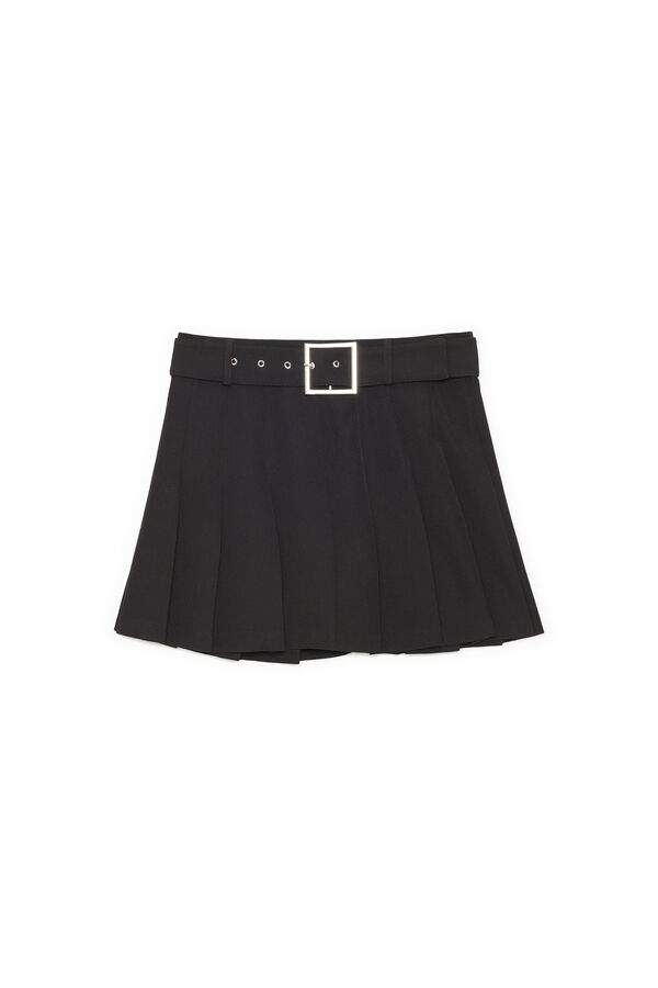 Inside Falda Mini Tablas Con Cintur&oacute;n negro