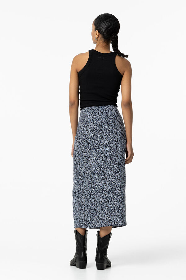 Tiffosi Falda Midi Estampada negro