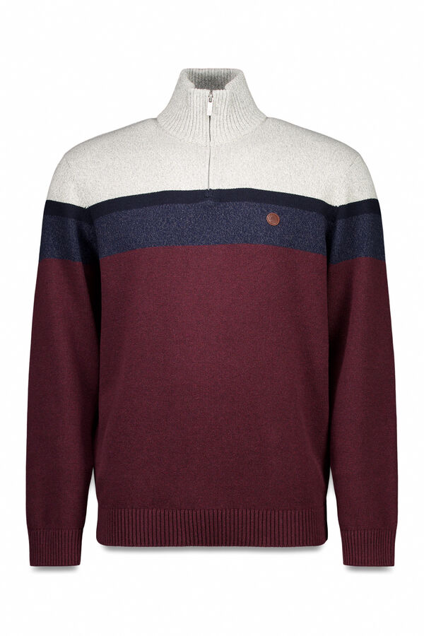 Springfield Jersey cremallera bloque color naranja