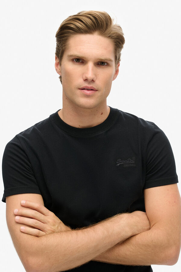 Superdry Camiseta De Algod&oacute;n Org&aacute;nico Con Logotipo Essential negro
