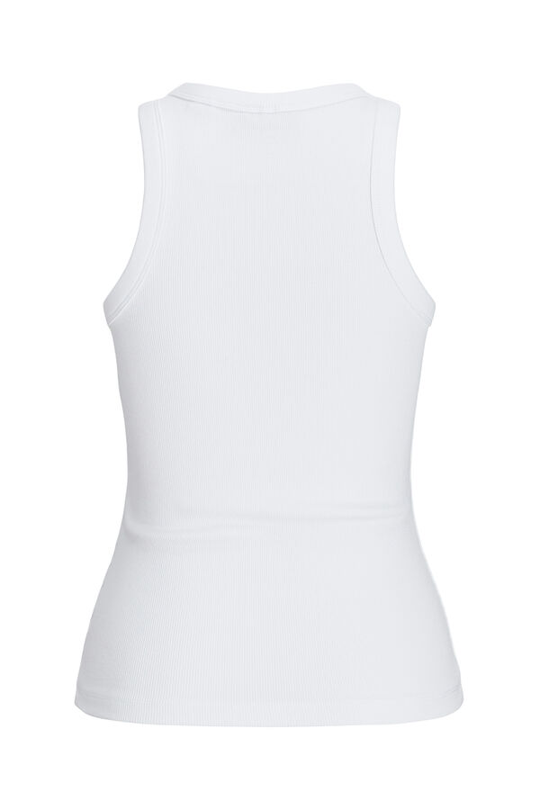 Jack & Jones Top com alças caneladas branco