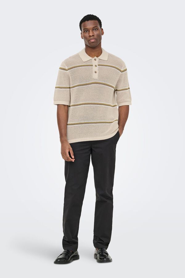 Only & Sons Polo de punto beige