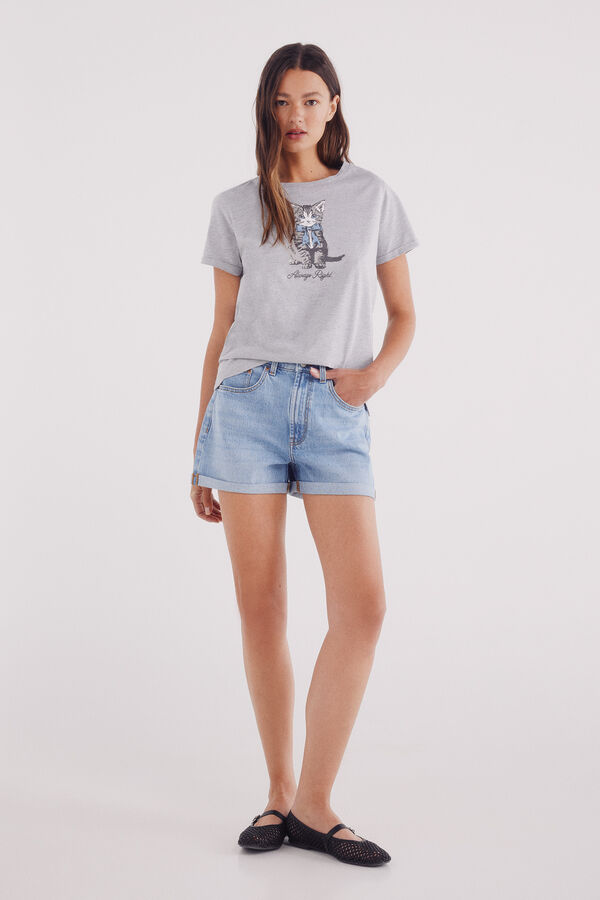 Springfield Camisola gr&aacute;fica cinzento