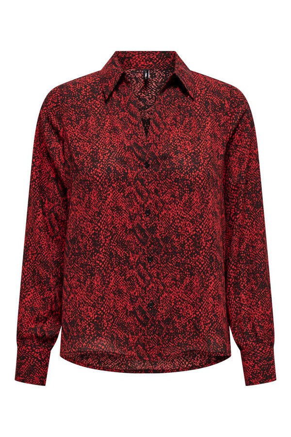 Only Camisa estampada animal print rojo