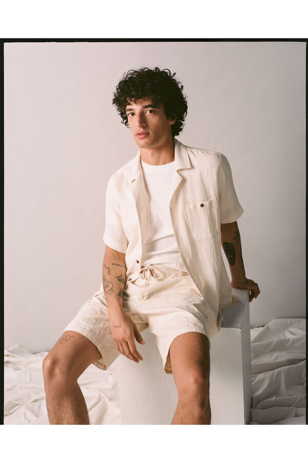 Springfield Bermuda rayas relax fit blanco