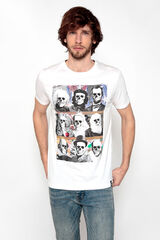 Brave Soul T-shirt caveira de manga curta branco