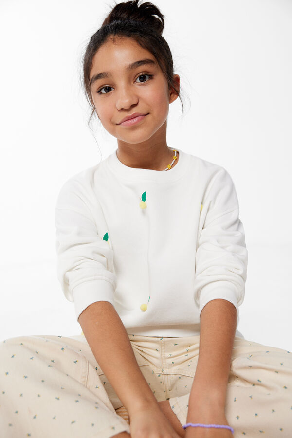 Springfield Kids Sudadera limones ni&ntilde;a blanco