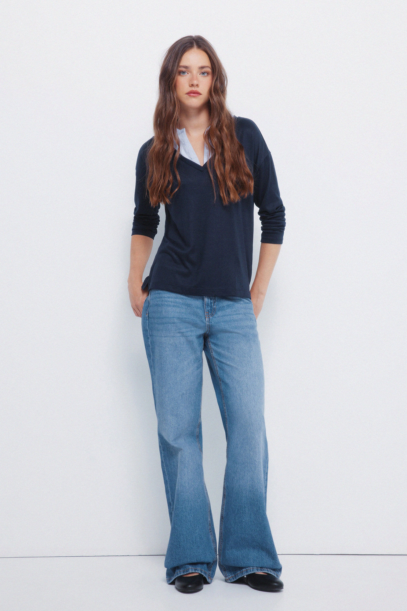 Springfield Camiseta cuello combinado