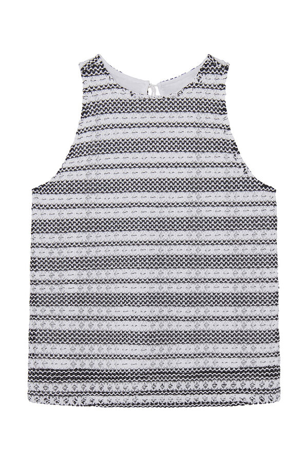 Springfield Camiseta textura rayas beige