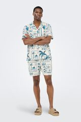Only & Sons Bermuda textura blanco