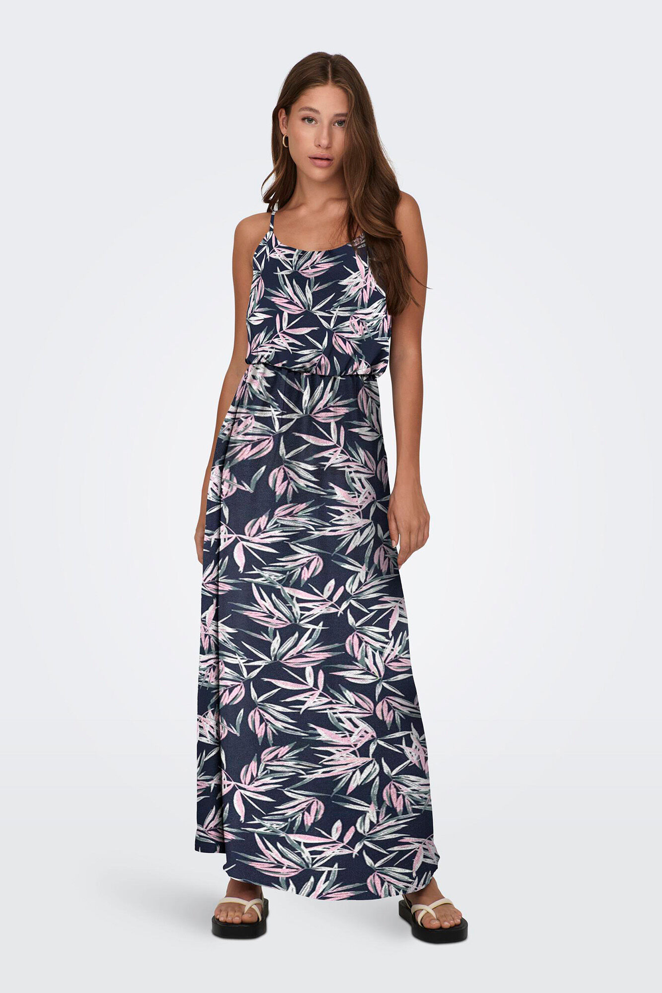 Only Vestido largo de tirantes regulables
