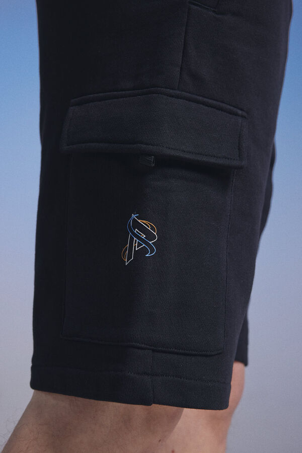 Springfield Bermuda de felpa cargo Pedri x Springfield negro