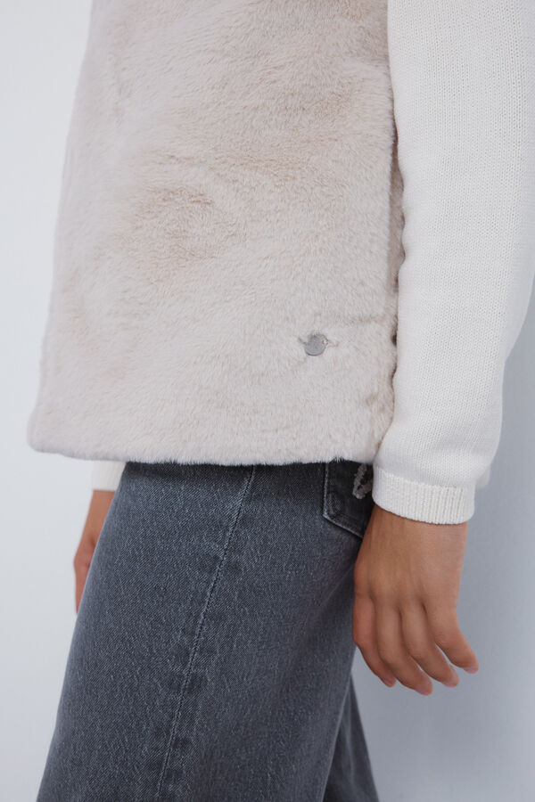 Springfield Kids Chaleco pelo ni&ntilde;a beige