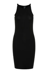 Pieces Vestido curto ajustado preto