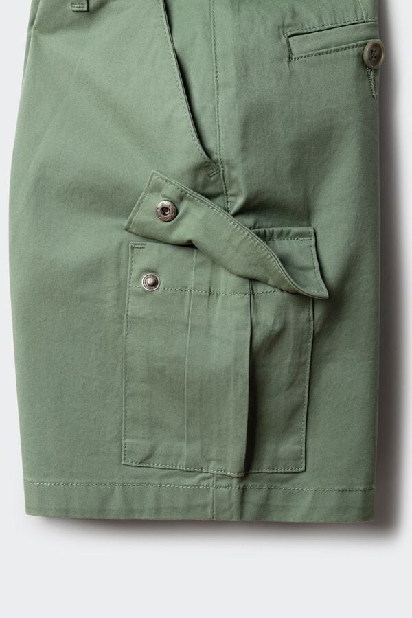 Springfield Kids Bermuda chino cargo de menino verde
