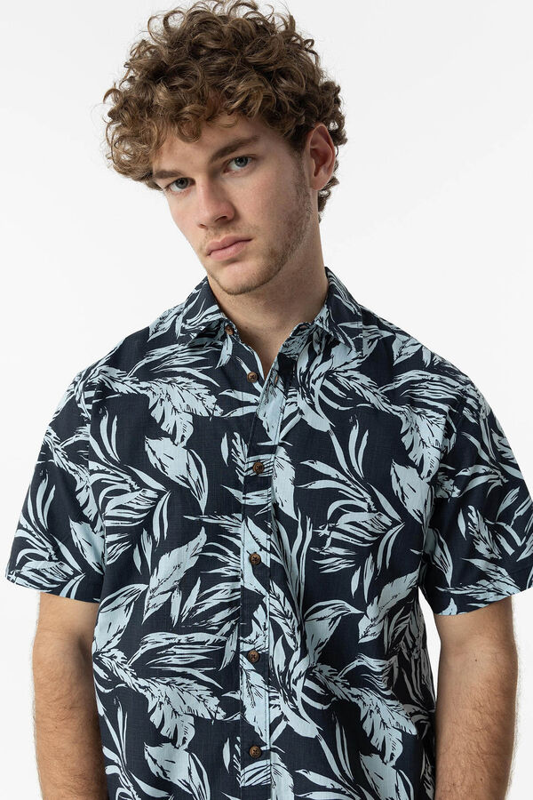 Tiffosi Camisa Regular Fit Estampada azul
