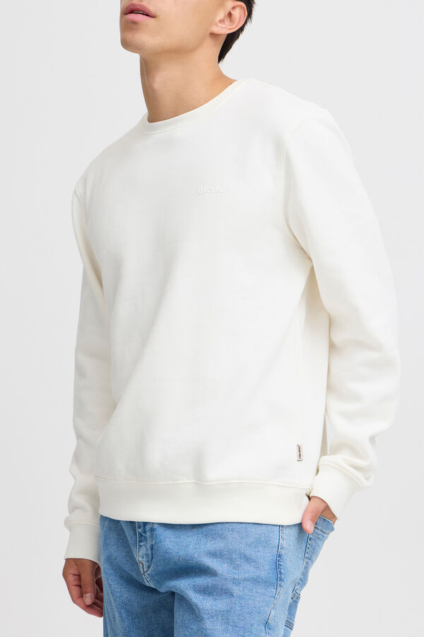Blend Sudadera Cuello Redondo blanco