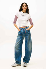Tommy Jeans Camiseta justa de manga curta branco