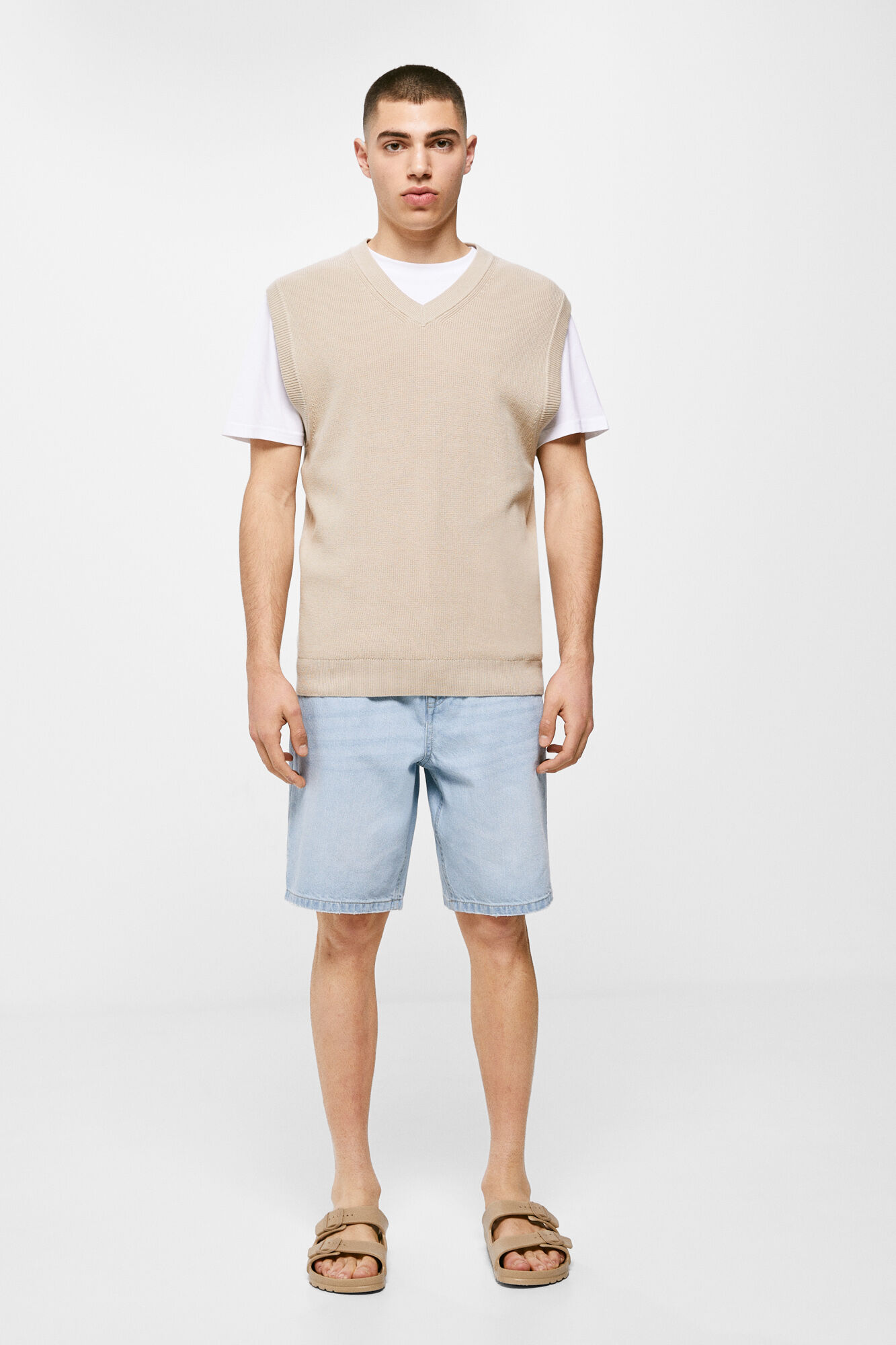 Springfield Bermuda vaquera regular relax lavado muy claro