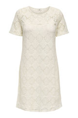 JDY Vestido curto com renda branco