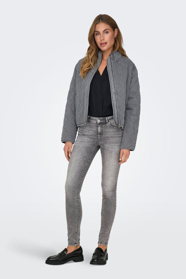 Only Chaqueta acolchada con detalle de costuras con rombos negro