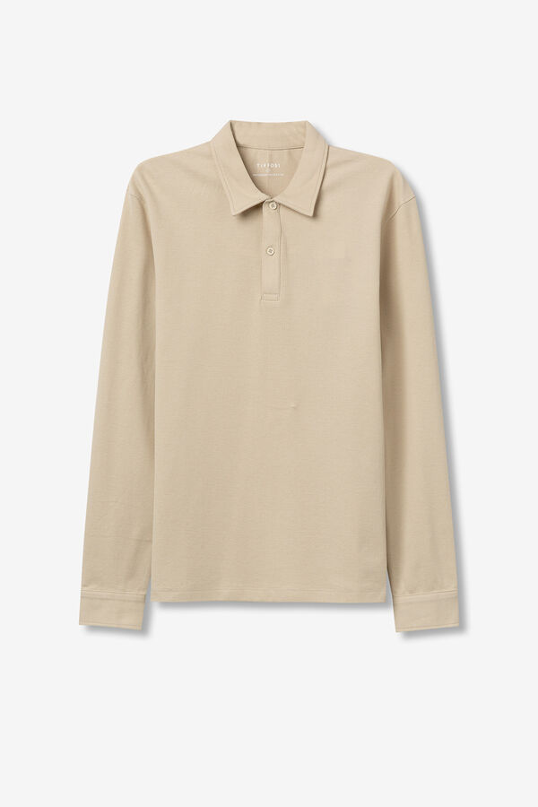 Tiffosi Polo de manga larga beige