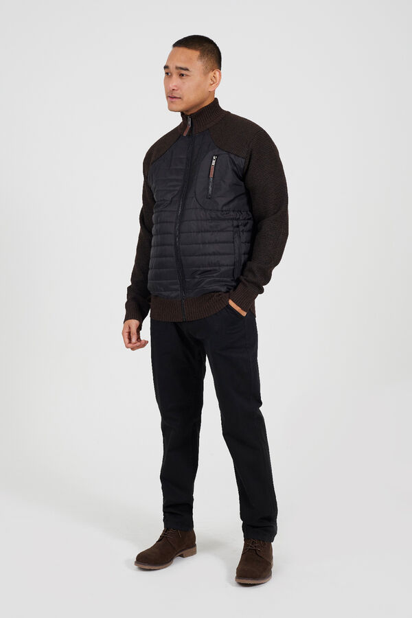 Brave Soul Jersey de punto acolchado marr&oacute;n