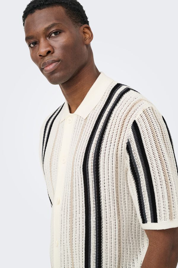 Only & Sons Camisa de manga curta em malha branco
