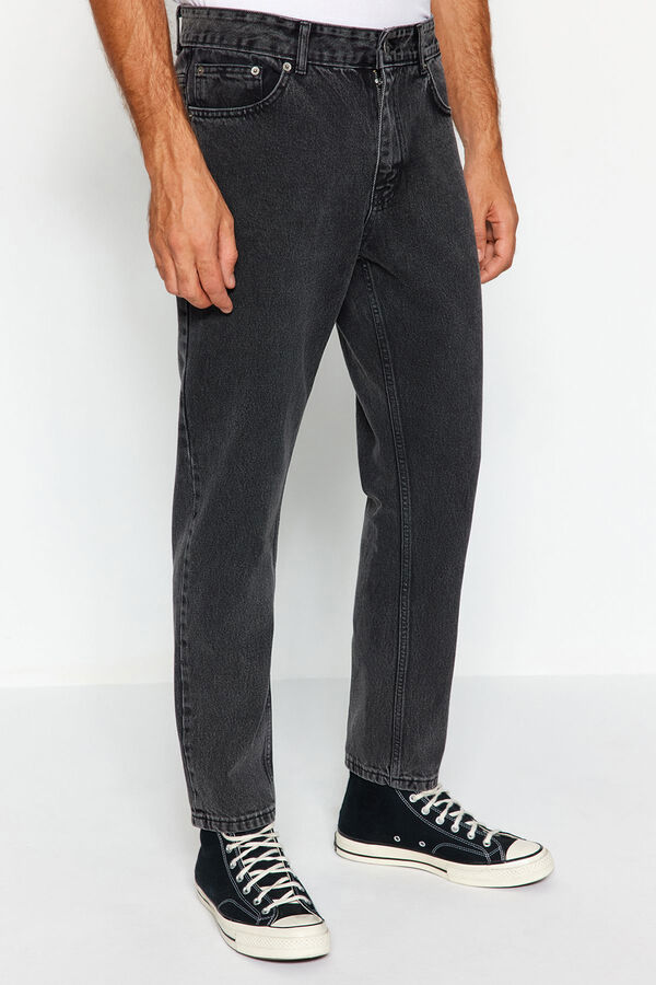 Trendyol Jeans regular de hombre negro