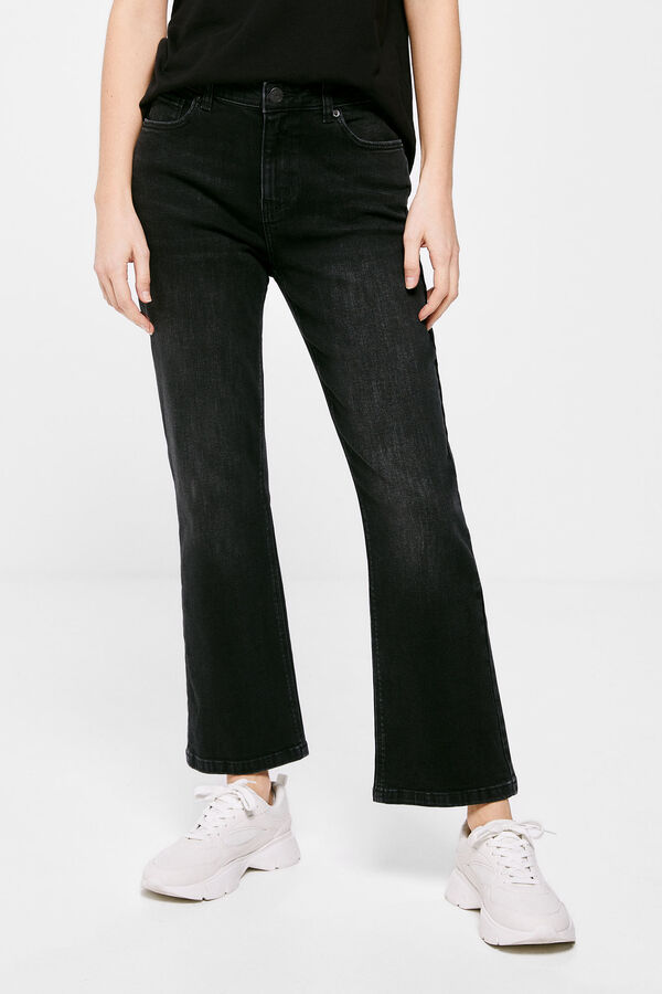 Springfield Jeans Kick Flare Lavado Sostenible negro