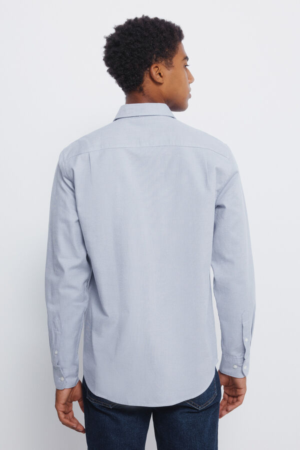 Springfield Camisa vestir estructura azul