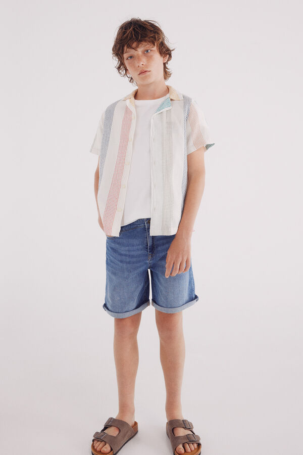 Springfield Kids Bermudas denim rapaz azul