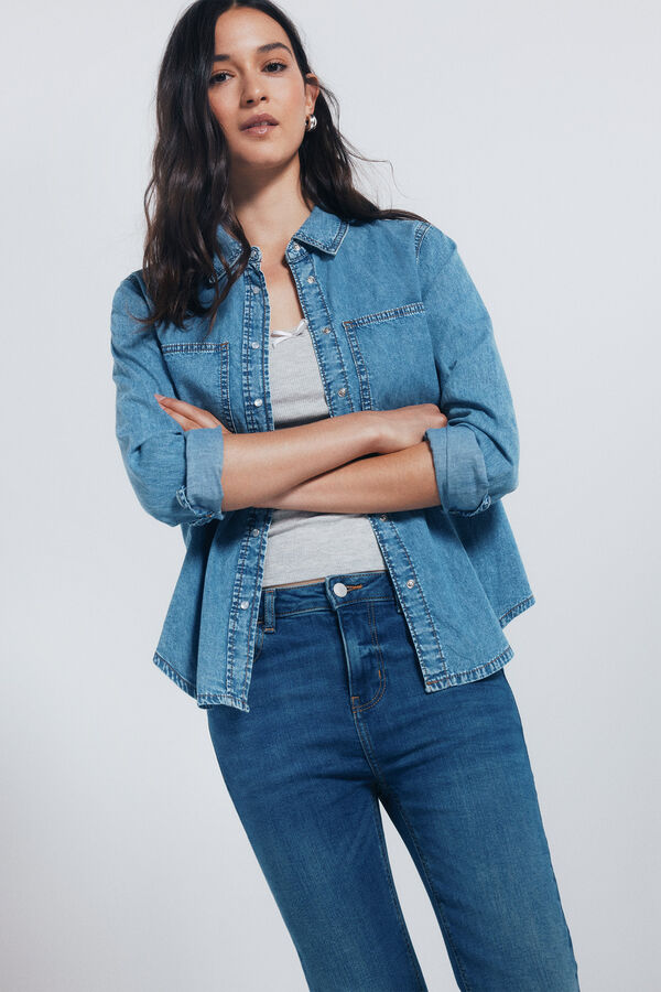 Springfield Jeans kick flare azul