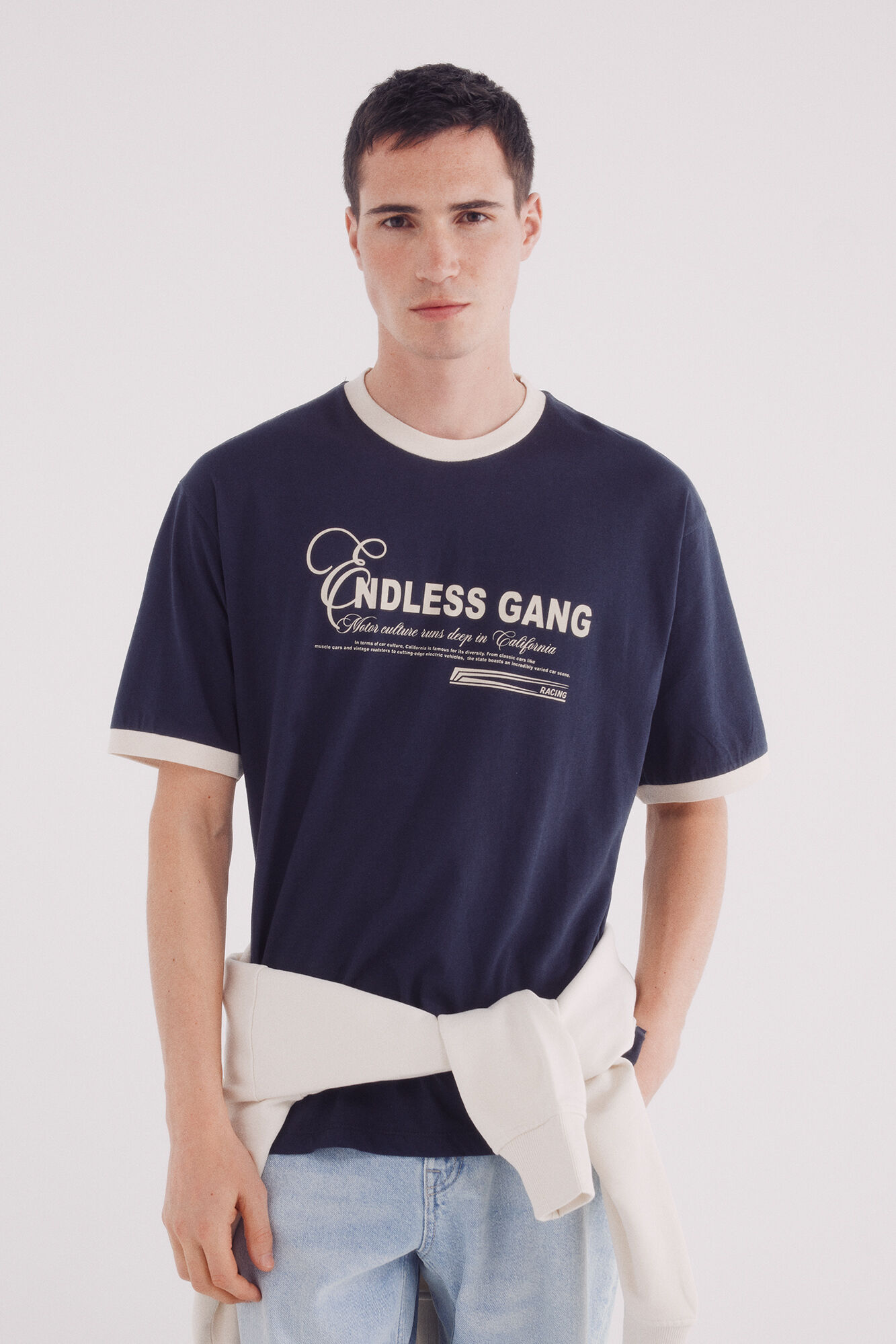 Springfield Camiseta gang rib contraste