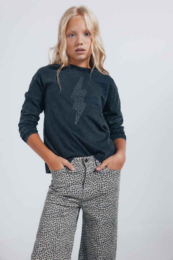 Springfield Kids culotte com estampa animal para meninas castanho