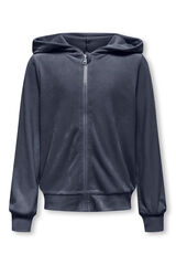 Only Girls Sweatshirt efeito veludo azul