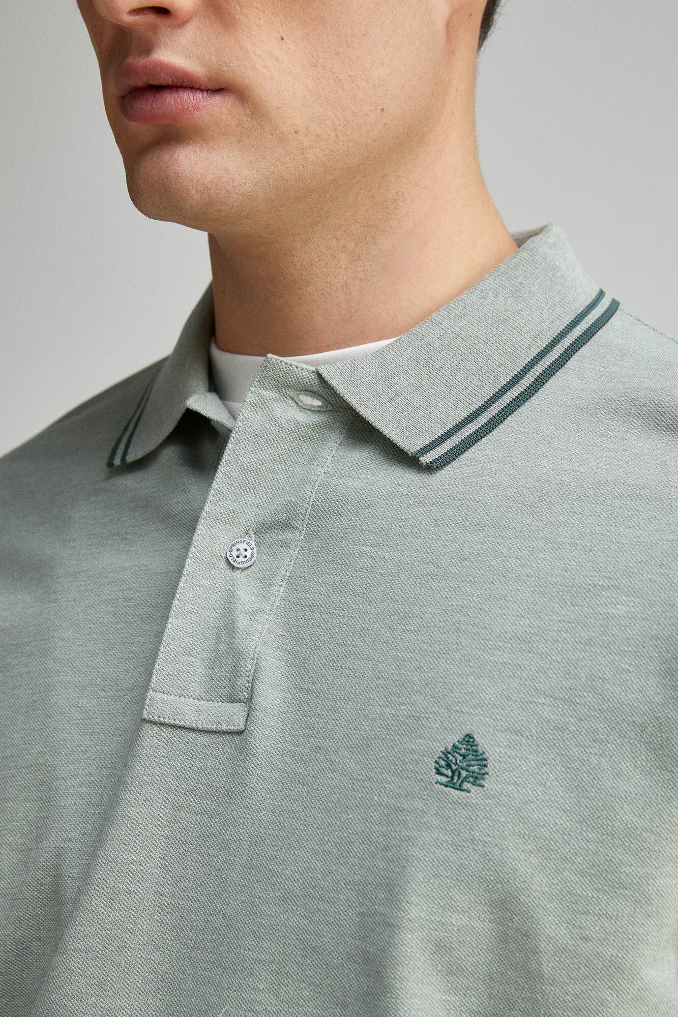 Springfield Polo piqu&eacute; detalhes contraste regular fit