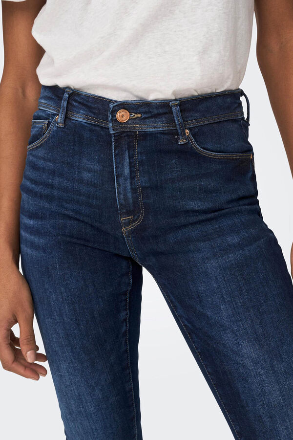 Only Jeans Skinny Tiro Alto azul