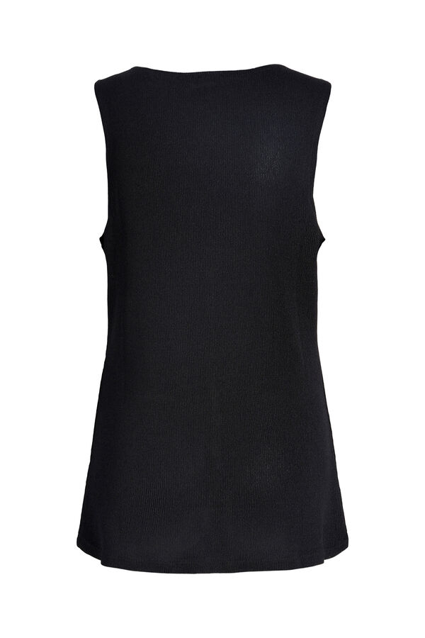 Jack & Jones Colete comprido de malha jacquard preto
