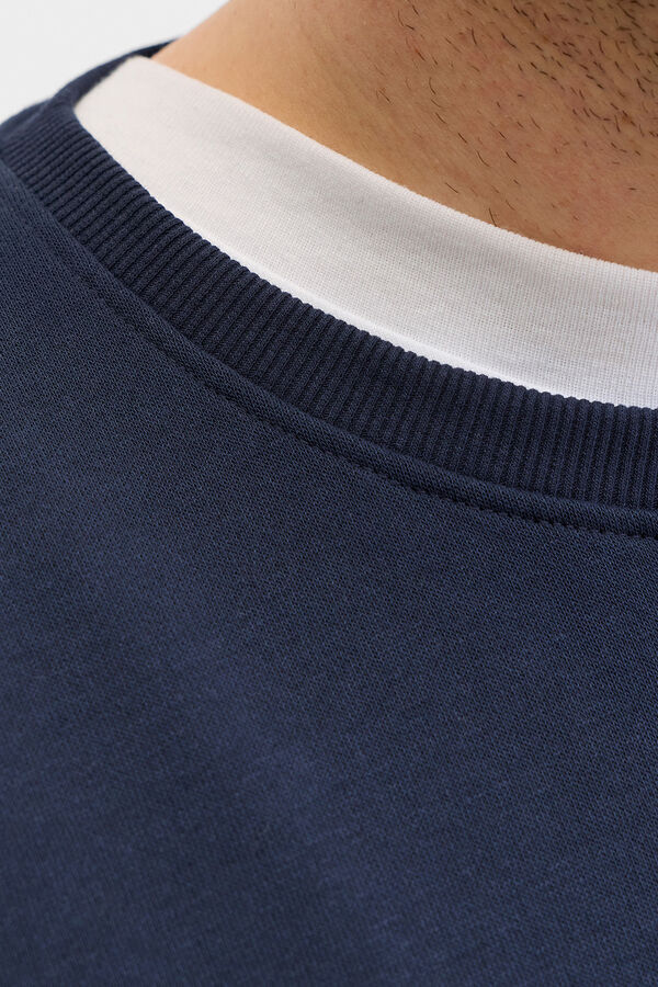 Jack & Jones PLUS Sudadera b&aacute;sica manga larga azul