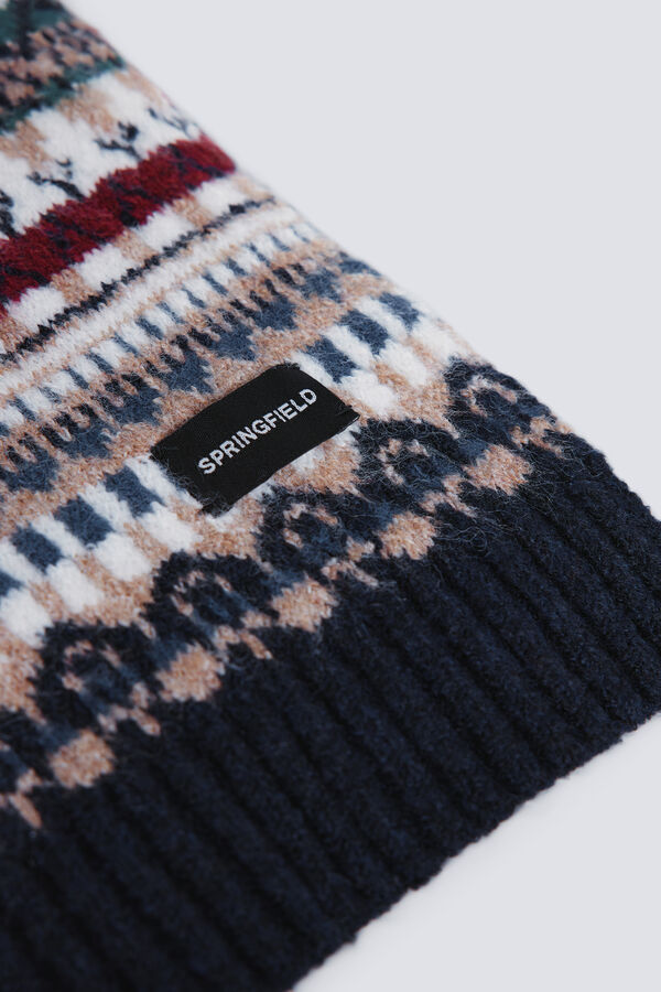 Springfield Bufanda jacquard multicolor azul