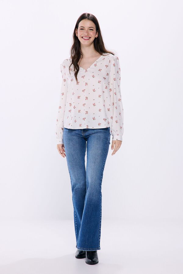 Springfield Blusa fluida naranja