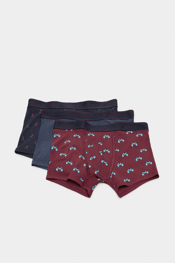 Springfield Pack de 3 boxers play estampado vermelho