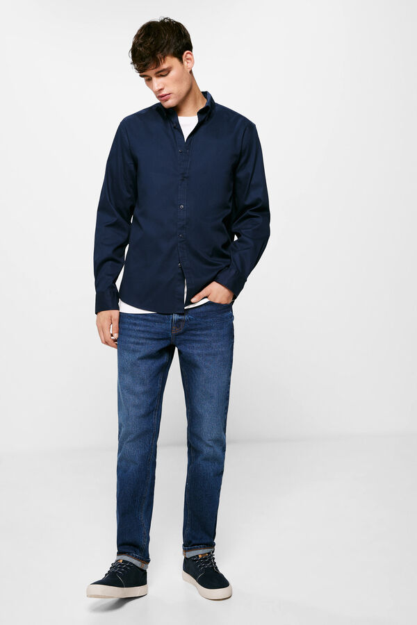 Springfield Camisola oxford de conforto azul