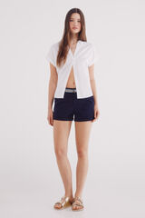 Springfield Shorts cal&ccedil;as chino com cinto  azul