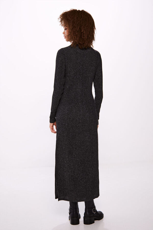 Springfield Vestido midi cuello perkins gris