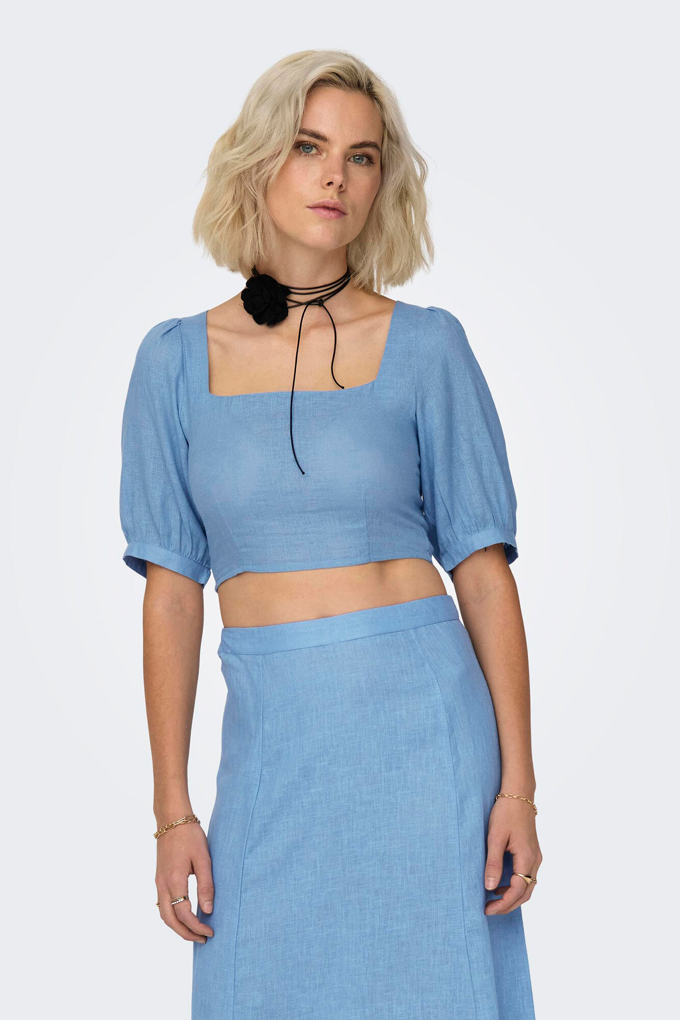 Only Top curto linho 