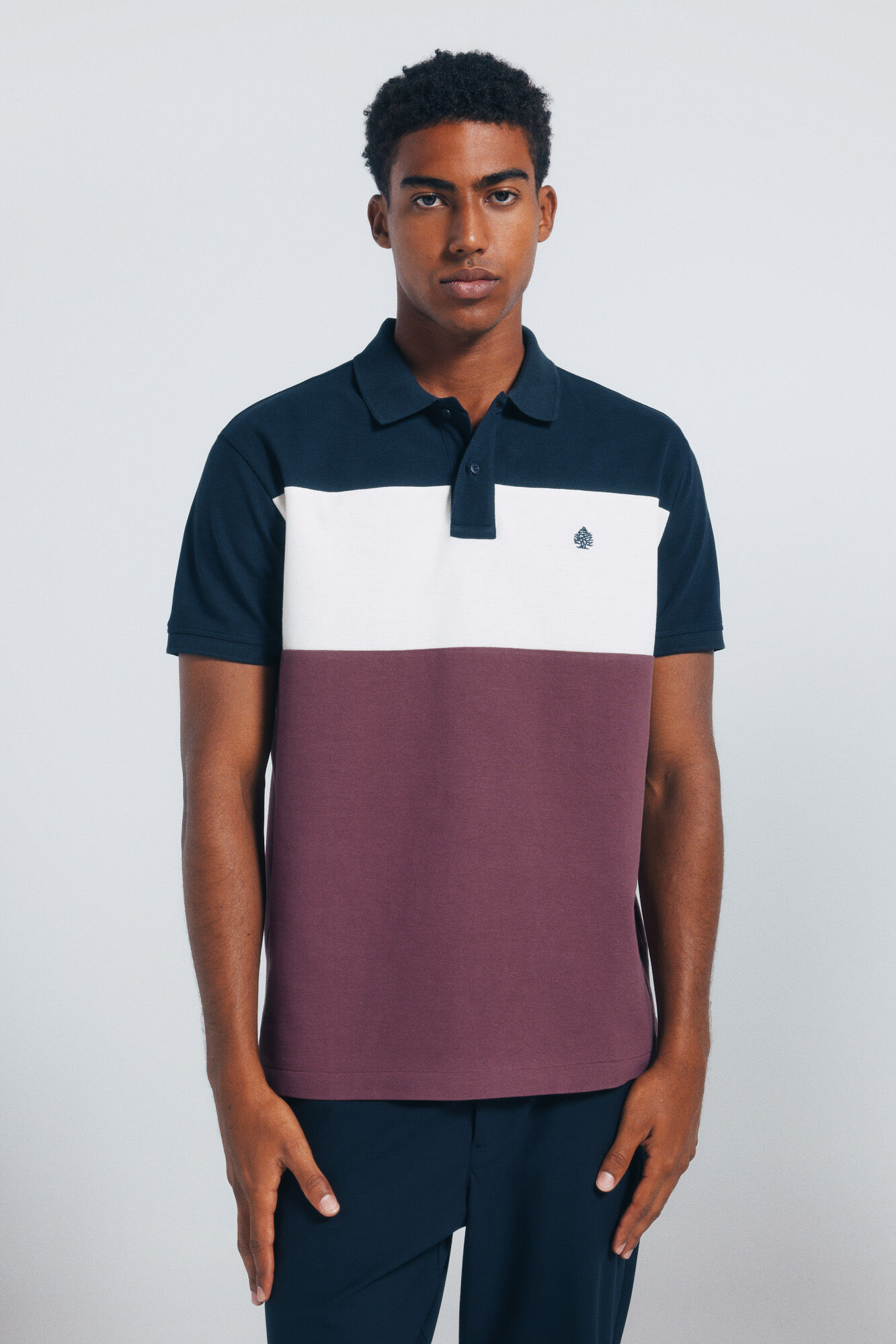 Springfield Polo piqu&eacute; color block de corte regular